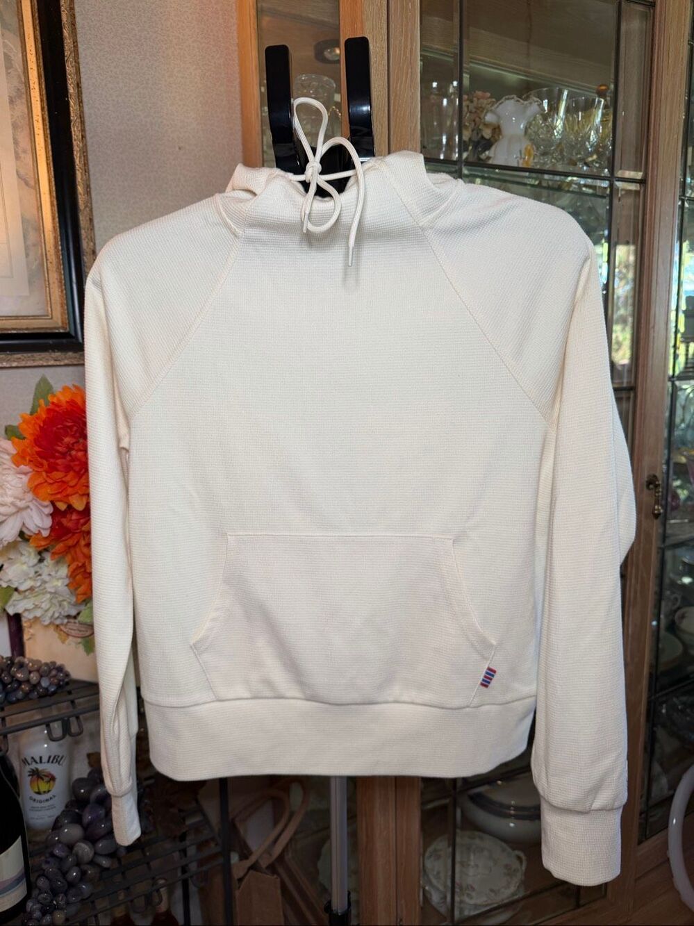 NWT K-Swiss sweater knit pullover hoodie in cream